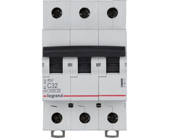 Автоматический модульный выключатель Legrand 3п C 32А 4.5кА RX3 Leg 419711 1199891 – изображение 4