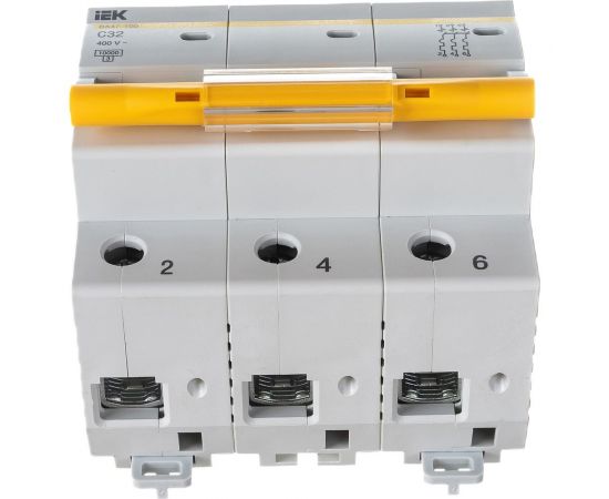 Автоматический модульный выключатель IEK 3п C 32А ВА 47-100 10кА ИЭК MVA40-3-032-C – изображение 4
