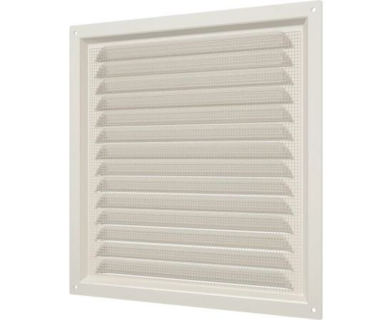 Решетка вентиляционная с покрытием полимерной эмалью 2525МЭ (250х250 мм; с сеткой; сталь; айвори) ERA 89-052 – изображение 4