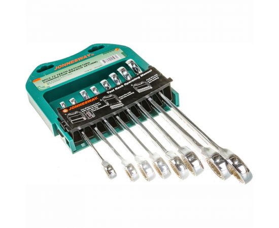 Набор комбинированных трещоточных ключей Jonnesway W45308S – изображение 4