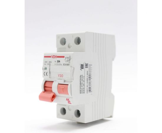 Устройство защитного отключения AKEL VDH-4P-25A-30mA-ТипAC 400669 – изображение 5