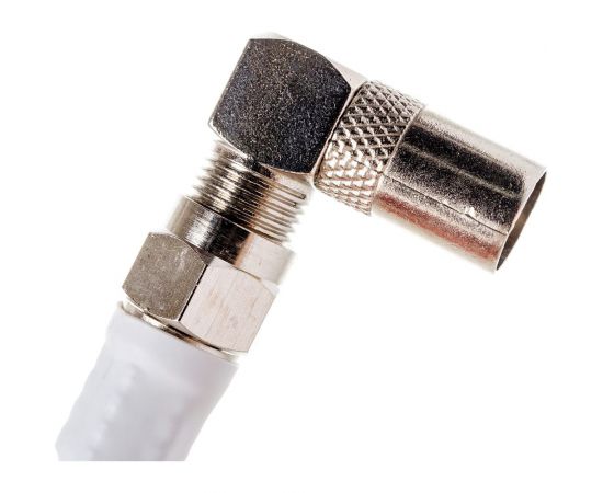 Коаксиальный кабель DORI SAT-50 на F-разъёмах 20 м + переходник на TV 40422 – изображение 5