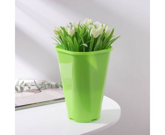 Горшок для цветов СИМАЛЕНД Роза 2 л, 14 см, 20 см, зеленый 4047793 – изображение 5