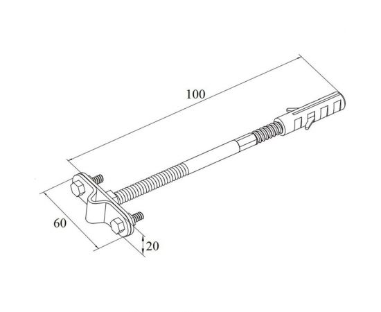Фасадный комплект, набор из 10 держателей для молниезащиты TORR длина - 100мм. 6182336 – изображение 6
