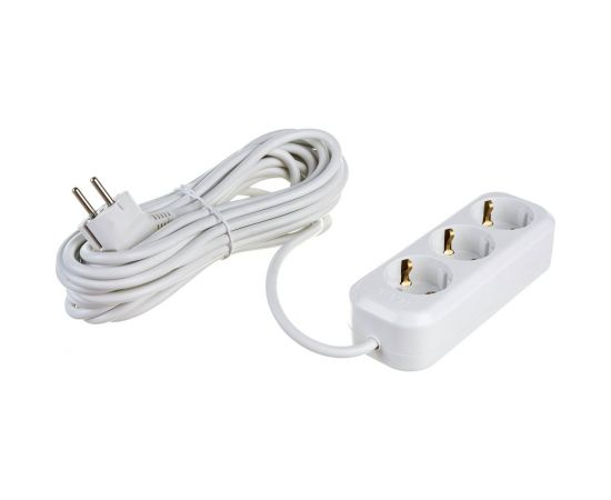 Трехместный сетевой удлинитель с заземлением LUX У3-Е, 7м, 4606400414667 