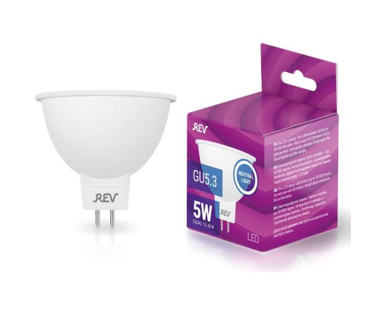 Светодиодная лампа LED MR16 GU5.3 5Вт 4000K REV 32323 5 