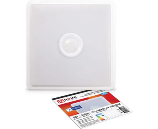 Светодиодный светильник IN HOME СПБ-2Д-КВАДРАТ 5Вт, 230В, 4000К, 400лм, 140мм, белый 4690612022079 