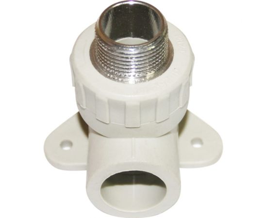 Полипропиленовый угольник Гроссис с креплением НР D25-3/4" 0301809 