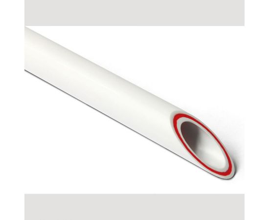 Армированная стекловолокном труба PRO AQUA PP-R RUBIS SDR 7.4 Белая 4 м d-40 мм PA35014P 