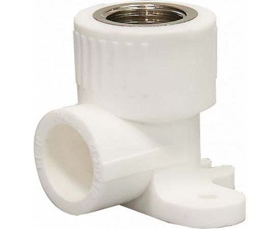Угольник СТМ PP-R комбинированный, с креплением, внутренняя резьба DN 25х1/2 ПЛАСТ CPWF2512 