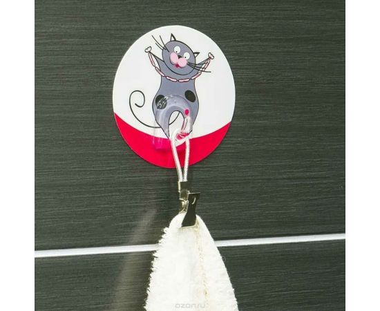 Адгезивный крючок Tatkraft FUNNY CATS TOM 18228 