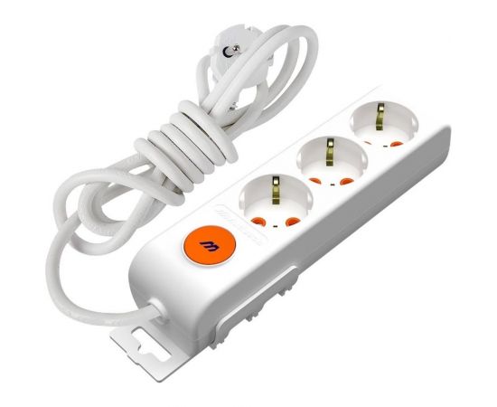 Удлинитель Mutlusan electric RI-TECH 3 гнезда с выключателем с заземлением со шторками 3мх1,0мм 5м 001 175 320002 05 00 
