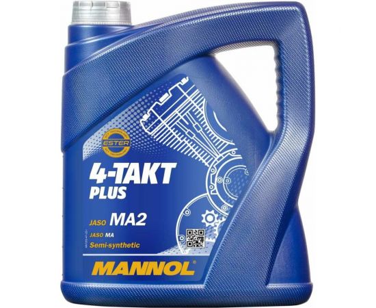 Масло моторное полусинтетическое 4-TAKT PLUS 10W40 4 л для мотоциклов 10W-40 MANNOL 1425 