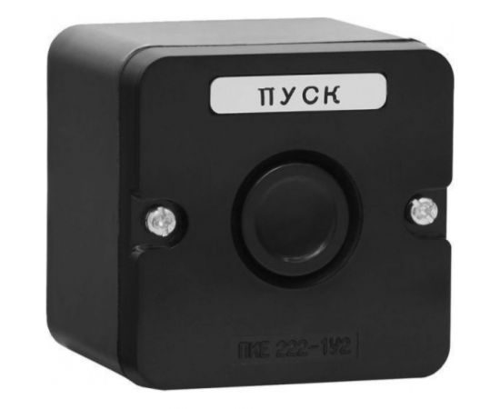 Кнопочный пост ПКЕ TDM 222-1 У2, черная кнопка, IP54 SQ0742-0020 