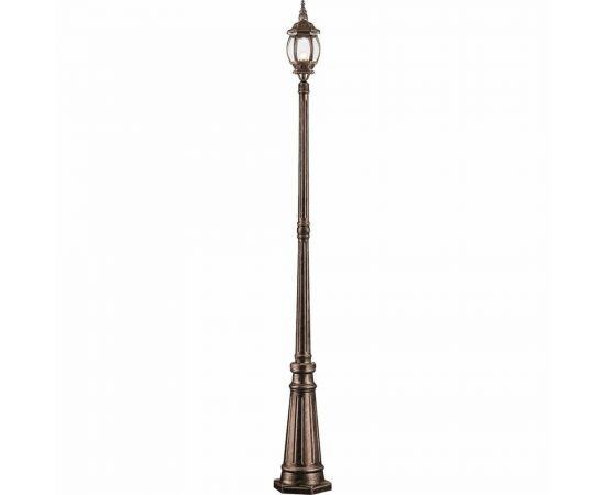 Садово-парковый светильник FERON 8111 100W 230V E27 160х160х2150 мм черное золото 11241 