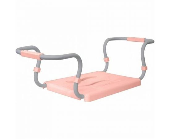 Сиденье для ванной PRIMANOVA 36х26 см, розовое, стальной каркас 42.5-65 см, нагрузка- до 120 кг M-KV03-03 
