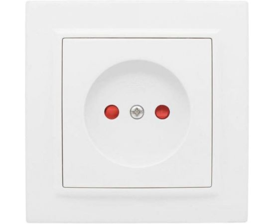 Розетка EKF Минск СП 1-местная, без заземления, с защитной шторкой, 10А, белая ERR10-022-100 