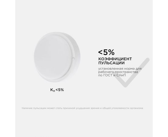 Светодиодный герметичный светильник Apeyron с микроволновым датчиком движения 12Вт, 970Лм, 4000К, IP65, круг, матовый белый 28-13 – изображение 11