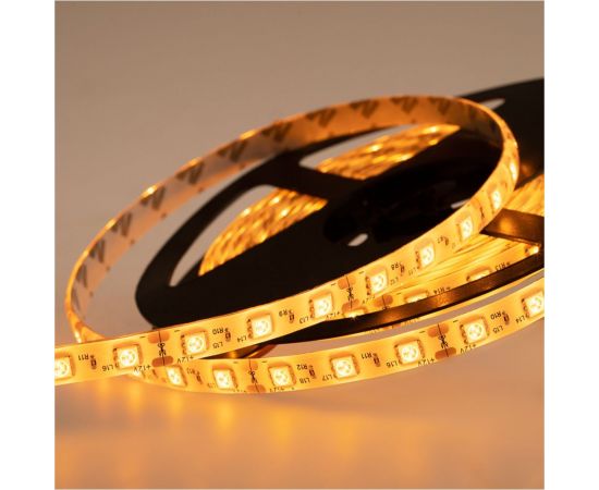 Светодиодная лента Lamper LED силикон 5м, 12В, 10мм, IP65, SMD 5050, 60 LED/m, свет желтый 141-492 – изображение 2
