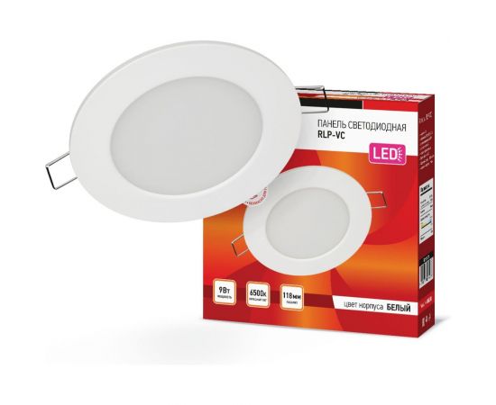 Светодиодная круглая панель IN HOME RLP-VC 9Вт 230В 6500К 630Лм 118мм белая IP40 4690612024523 – изображение 2