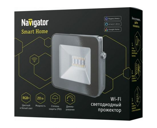 Светодиодный прожектор Navigator 14 559 NFL-20-RGBWWW-BL-WIFI-IP65-LED 14559 – изображение 2