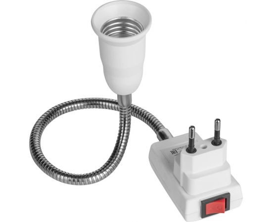 Переходник вилка-Е27 REV гибкий, 300 мм, с выключателем, белый 24650 3 – изображение 2