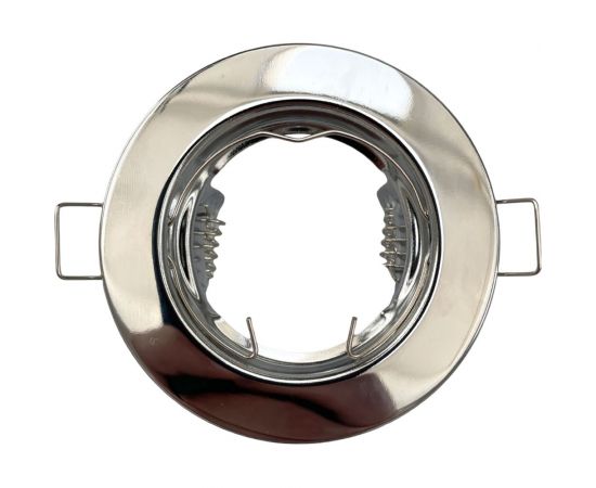 Встраиваемый светильник truEnergy с цоколем gu5.3 d80xh30мм ip20 хром/сталь 21200 – изображение 2