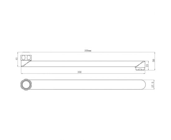 Плоский излив для универсального смесителя Lemark 35 см LM9473C – изображение 2