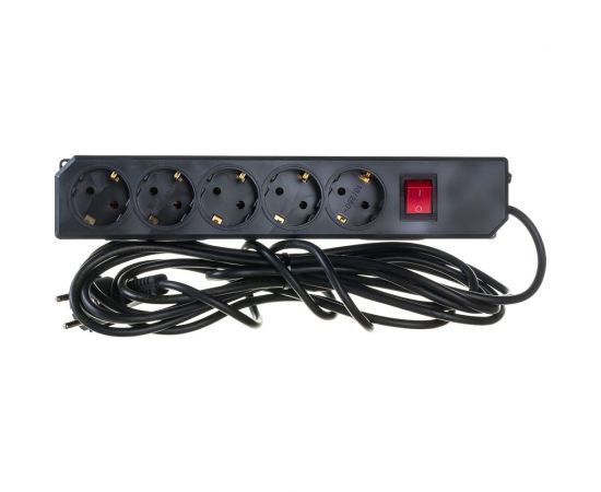 Сетевой фильтр Gigant с заземлением ПВС 3x0,75 3500Вт 5 гнезд 5м 80097 – изображение 3
