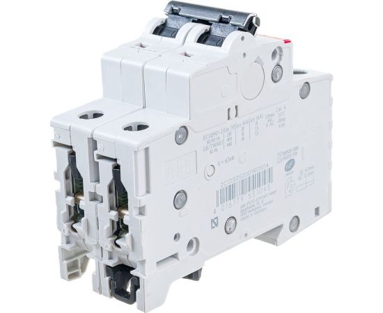 Автоматический модульный выключатель ABB 2п C S202 6кА 50А 2CDS252001R0504 – изображение 3