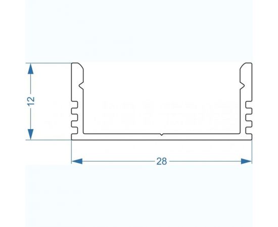Алюминиевый накладной профиль ArdyLight ALS-1228 anod 3.0 с экраном 50061-8 – изображение 3