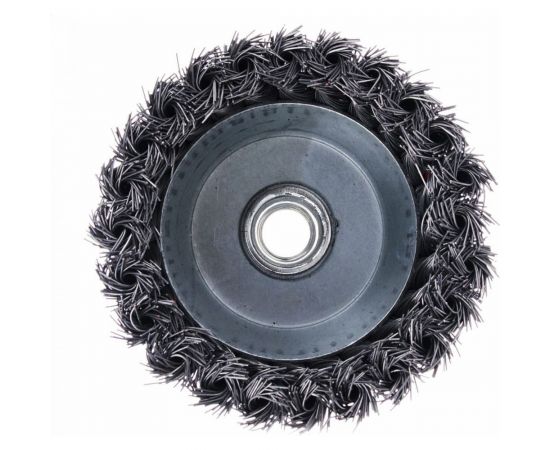 Щетка металлическая чашка (100 мм; М14; крученая проволока) для УШМ ЕРМАК 656-047 – изображение 3