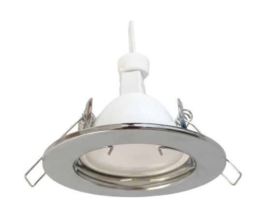 Встраиваемый светильник truEnergy с цоколем gu5.3 d80xh30мм ip20 хром/сталь 21200 – изображение 4