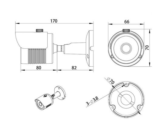 Amatek Уличная IP видеокамера AC-IS502EX 2.8 мм 5Мп 7000572 – изображение 4