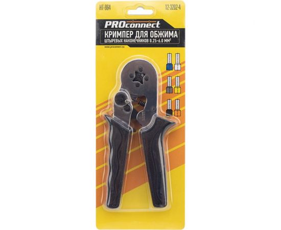 Кримпер для обжима штыревых наконечников PROconnect HT-864 0.25-6.0 кв.мм 12-3202-4 – изображение 7