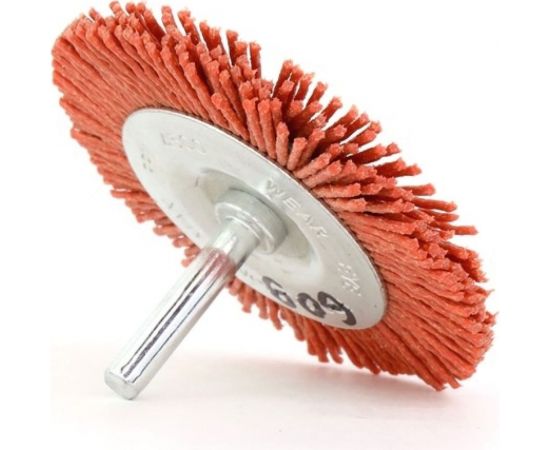 Щетка дисковая 75x5 мм, хв-к 6 мм, ворс красный полимер-абразив Р120 для дрели SIT 0609 