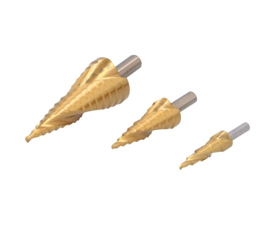 Спиральные многоступенчатые сверла 3 шт DRAUMET 7287 