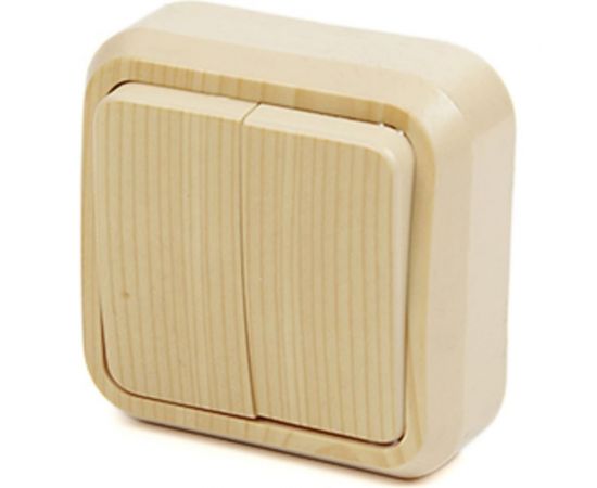 Выключатель ООО МПО Электротехника открытой установки 2 клавишный 1523 