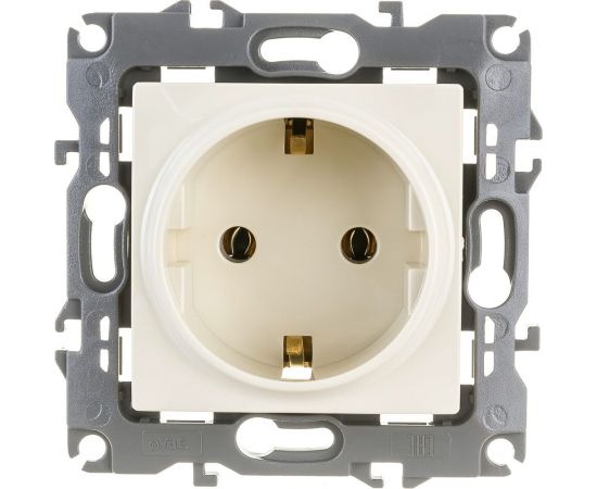 Розетка ЭРА 12-2001-02 2P E Schuko, 16A-250В, IP20, без м.лапок, 12, слоновая кость Б0014682 