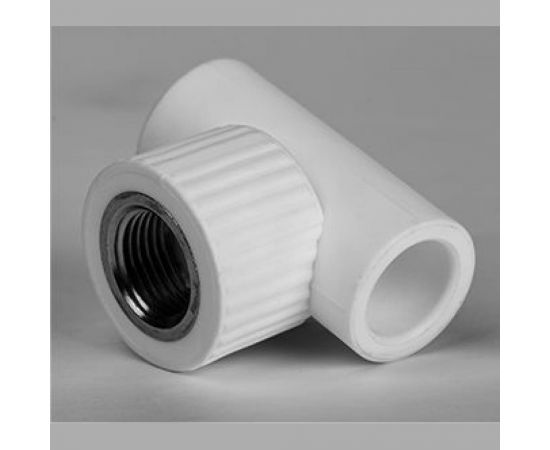 Комбинированный тройник ООО МультиМирПласт ППР 20 1/2 ВР белый ППР ТРК 20 1/2 ВР 