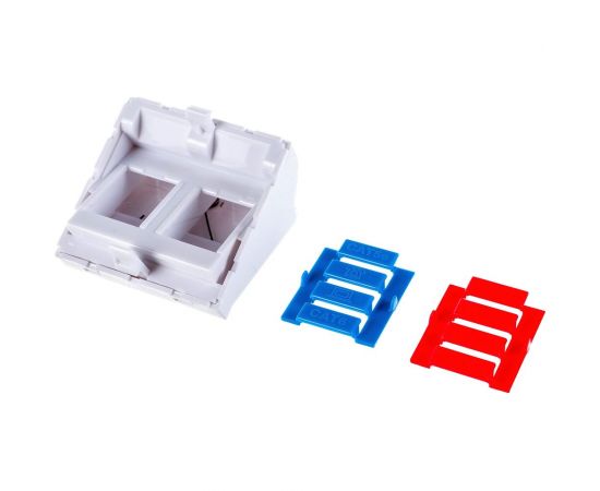 Вставка типа Mosaic NIKOMAX 45x45мм, 2 порта, белая NMC-PM2P-AF-WT 