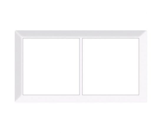 Двухпостовая рамка CGSS горизонтальная/вертикальная, белая Практика PL-P102-WCG 