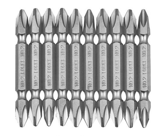 Набор бит РН2, двусторонние 10 шт. FORCE 2101L 