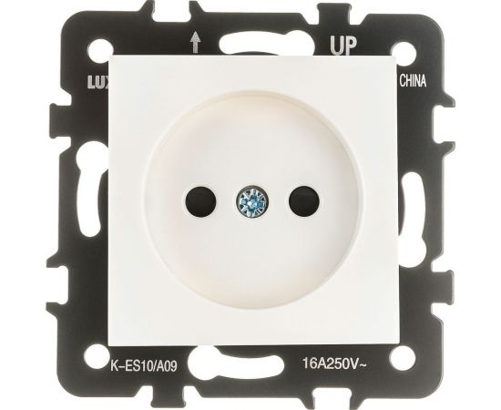 Розетка LUXAR Art с/у без з/к слоновая кость, без рамки, 250В 16А 4606400620471 