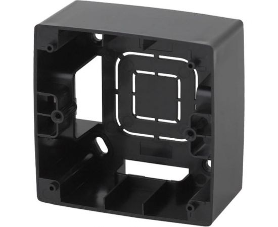 Коробка накладного монтажа ЭРА 12610106 1 пост, Эра 12, черный Б0043165 