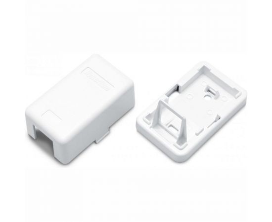 Корпус настенной розетки для установки 1-ой вставки типа Keystone Jack Hyperline, SBB3-1-WH 441126 