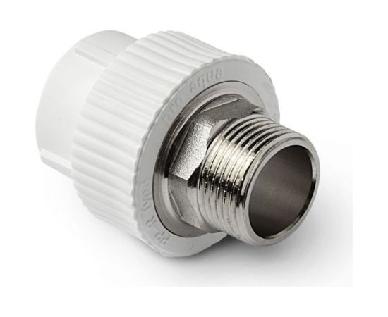 Комбинированная муфта под ключ PRO AQUA PP-R НР белая d-40 мм 1 1/4" PA23520Pb 