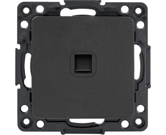 Механизм 1-местной розетки EKF PROxima Стокгольм, RJ-45, черный EZK01-035-10 