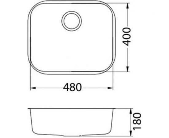 Мойка ALVEUS VARIANT 10 SAT-90 480х400х180 мм, в компекте с сифоном 1102384 1042481 – изображение 2