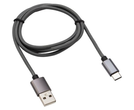 Кабель USB Type-C - USB REXANT 3 A нейлоновая оплетка графит 1 м 18-1896 – изображение 2